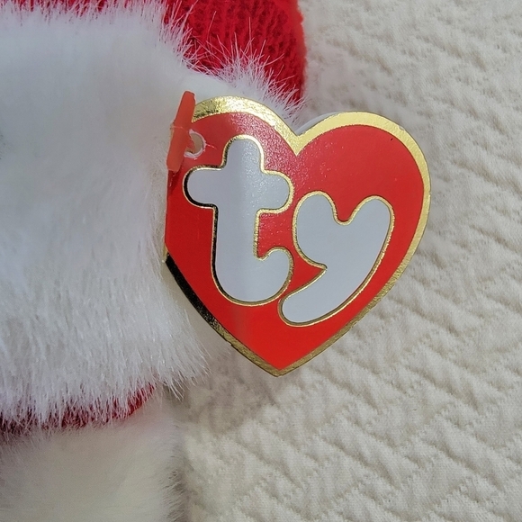 NEW Vintage TY Peppermint Polar Bear Winter Hat and Scarf - Picture 8 of 16